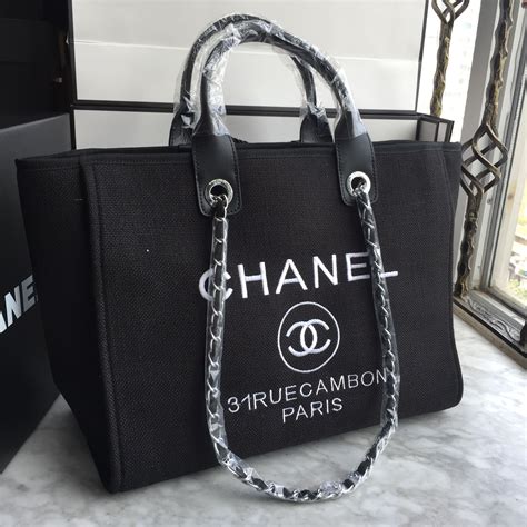 chanel canvas tote small|chanel handbags large tote bag.